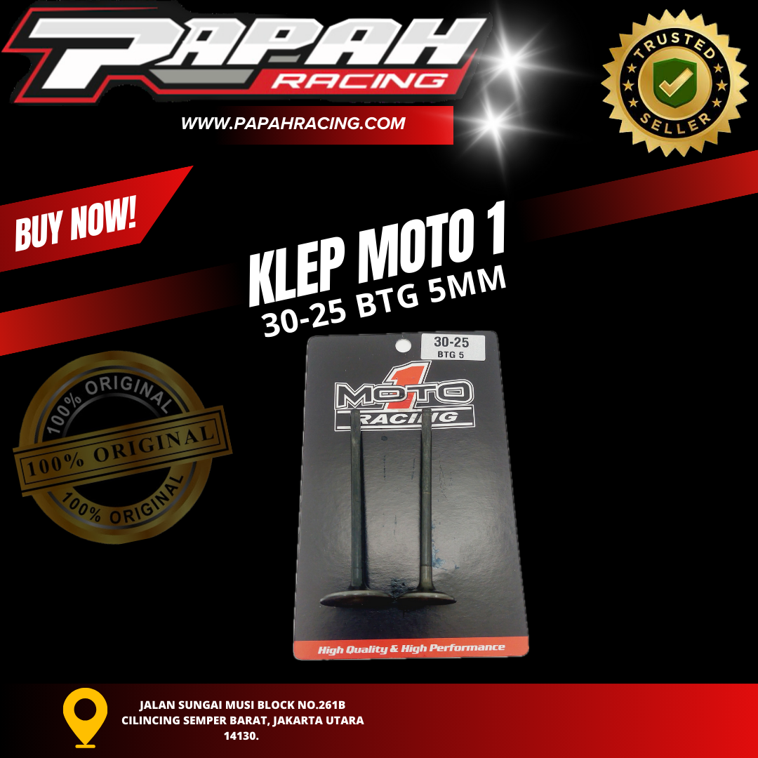 KLEP MOTO1 30-25 BATANG 5MM